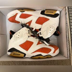 Jordan Retro 6 Court White, Team Orange-Black